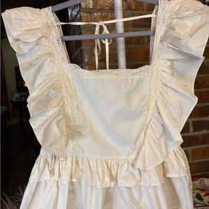 Elegant Cream Ruffled Blouse